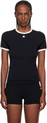 Courrèges Black Signature Contrast T-shirt