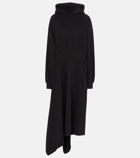 Balenciaga - Asymmetric cotton hoodie dress