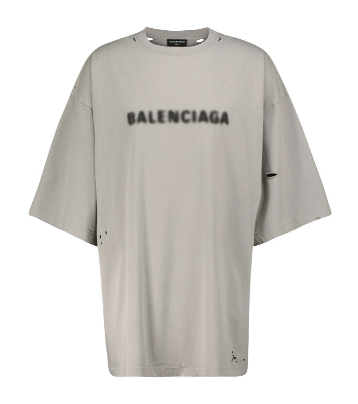 Photo: Balenciaga - Blurred logo wide-fit T-shirt