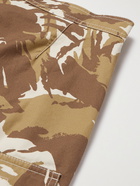 A.P.C. - Éli Camouflage-Print Cotton-Twill Drawstring Shorts - Brown