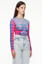 Y/Project Pink & Blue Jean Paul Gaultier Edition Body Morph Bodysuit