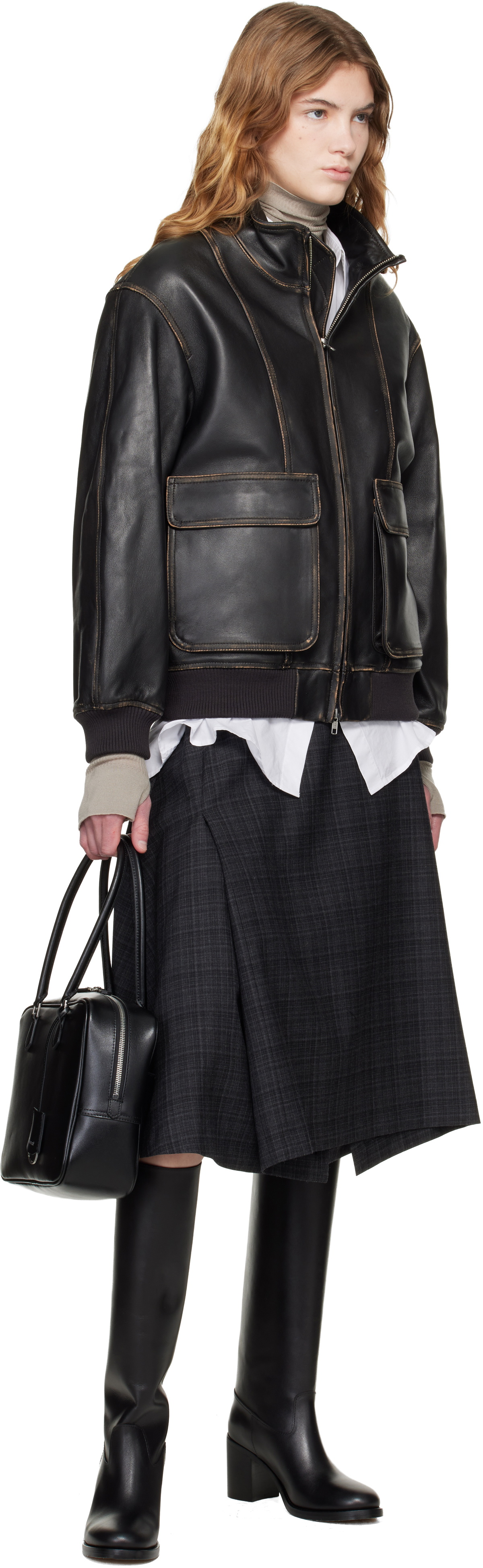 Dunst Black Classic 28 Leather Bag