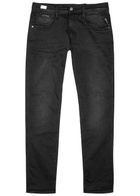 Replay Anbass Hyperflex Clouds Slim-leg Jeans Dark Grey