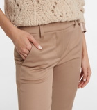 Brunello Cucinelli - Mid-rise cotton-blend slim cropped pants