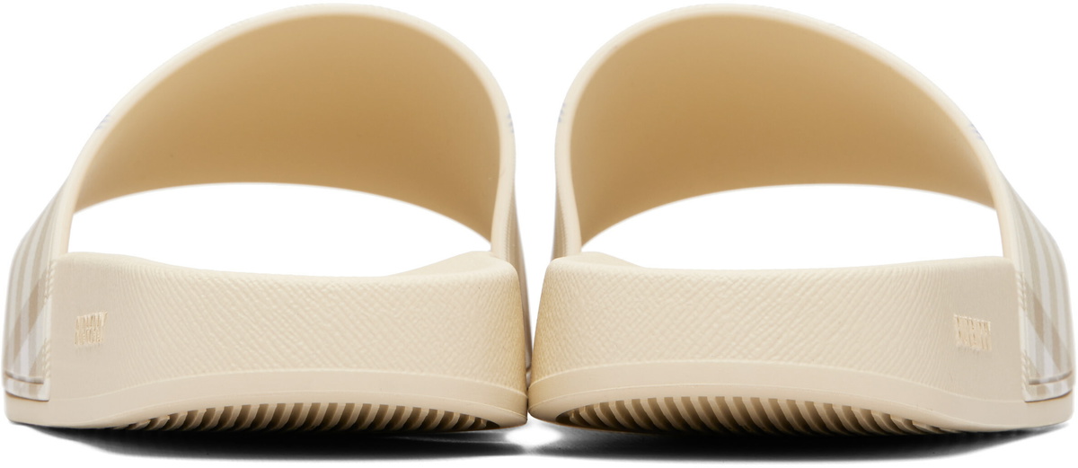 Burberry Beige Check Slides