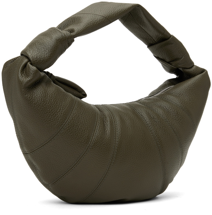 ◆LEMAIRE◆グリーン ミニ Fortune Croissant バッグ レザー Fortune Croissant Mini leather shoulder bag in green