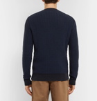 Mr P. - Textured Cotton-Blend Sweater - Men - Navy