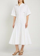 Jacquemus La Robe Moisson Cotton-poplin Midi Dress White