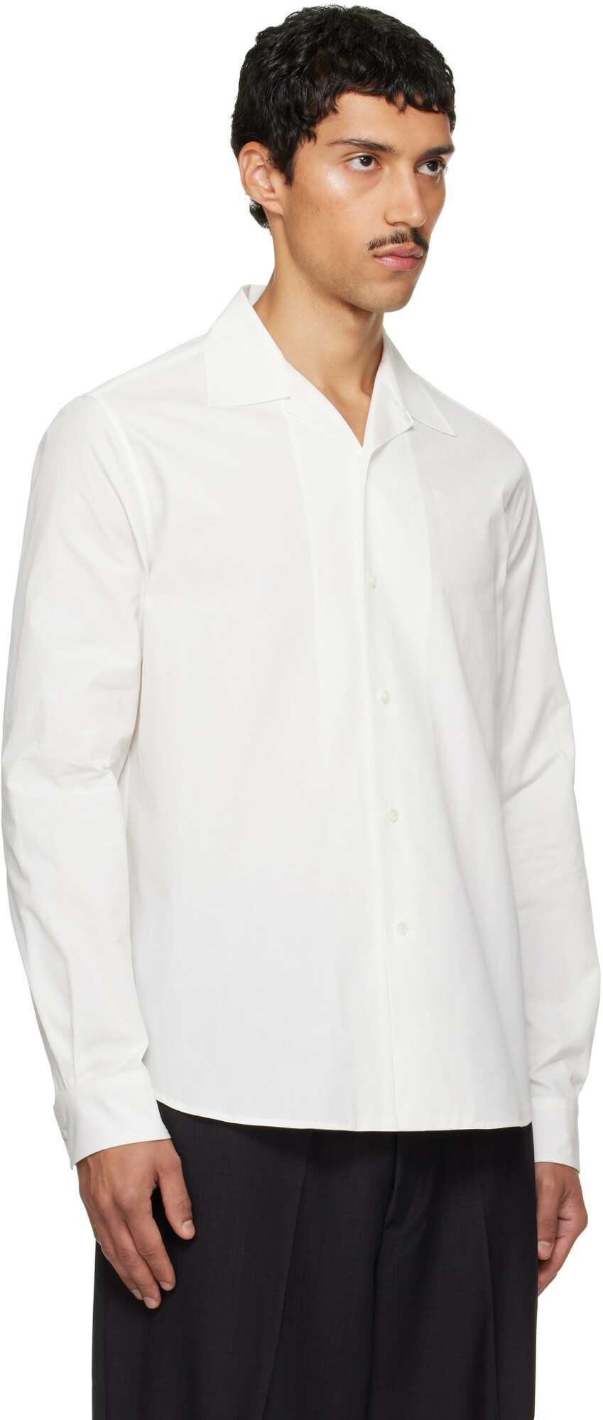 Jil Sander Off-White Camp Collar Shirt