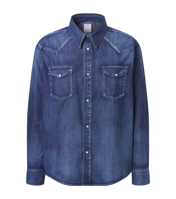 Photo: Visvim Social Sculpture faded denim shirt