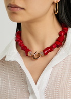 Timeless Pearly Beaded 24kt Gold-plated Necklace - One Size