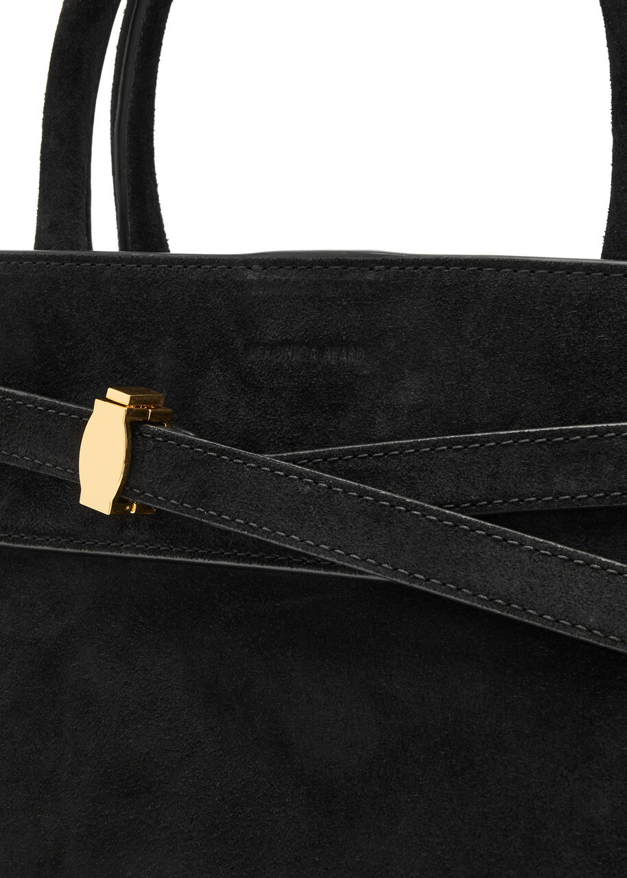 Veronica Beard Dash Suede top Handle bag - Black - One Size