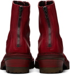 Julius Red Front Zip Boots