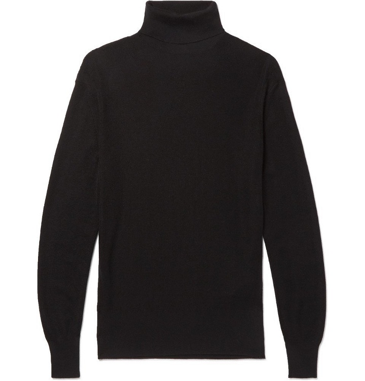 Photo: TOM FORD - Ribbed Cashmere and Silk-Blend Rollneck Sweater - Men - Black