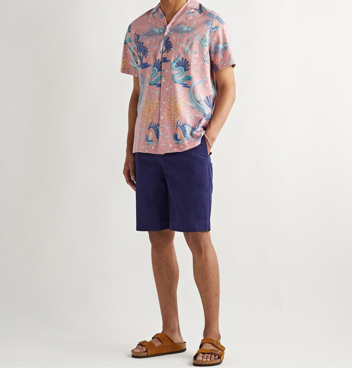 Reyn Spooner - Camp-Collar Printed Spooner Kloth Cotton-Blend Shirt - Pink