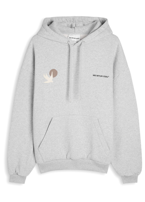 Photo: Mki Miyuki Zoku Mki Swallow Hooded Cotton-blend Sweatshirt Grey