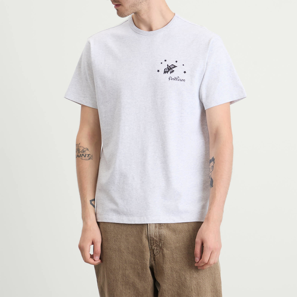 Pendleton Men's Star Bird T-Shirt in Heather Grey