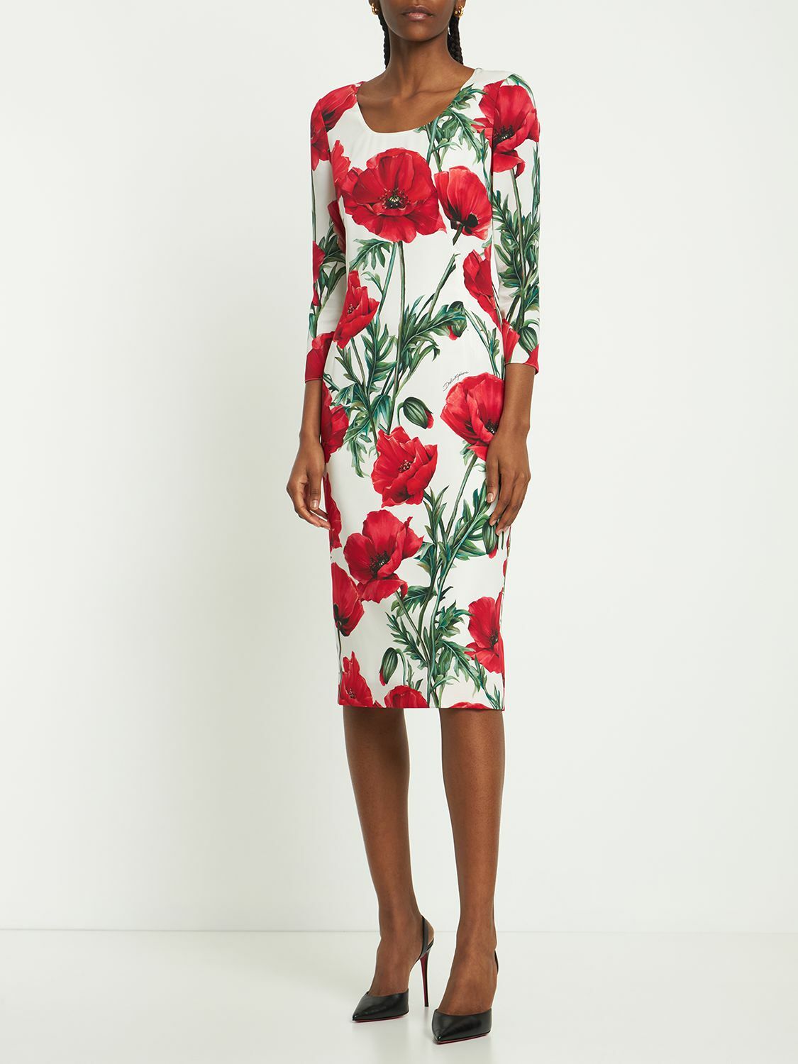 パーティードレス Daisy and Poppy Print Silk Blend Dress SJxPoppy_Look_312_trim_720x.