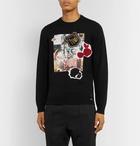 Fendi - Slim-Fit Appliquéd Wool Sweater - Black