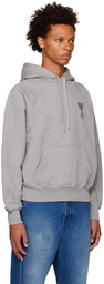 AMI Paris Gray Ami de Cœur Hoodie