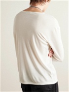 SECOND / LAYER - Throwing Fits Dias Cortas Ribbed TENCEL™ and Wool-Blend Jersey T-Shirt - White
