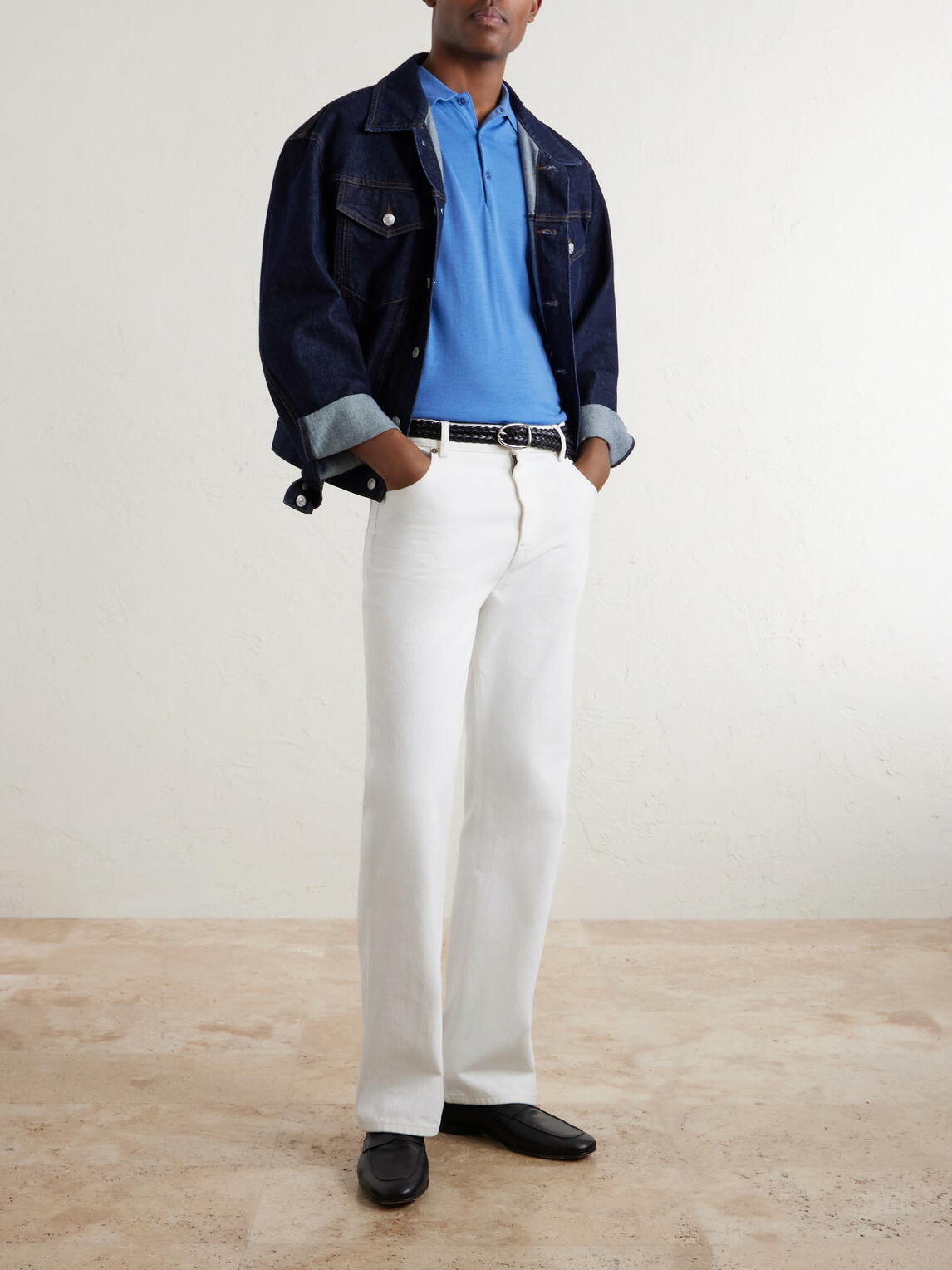 John Smedley - Bill Nighy Merino Wool Polo T-Shirt - Blue