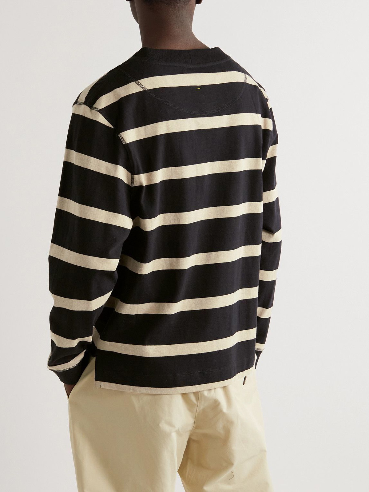 Margaret Howell - MHL Striped Cotton-Jersey T-Shirt - Black