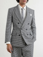 TOM FORD - Sequin-Detailed Houndstooth Wool-Blend Suit Jacket - Black