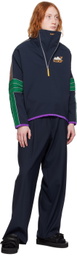 kolor Navy Half-Zip Jacket