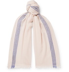 Isabel Marant - Vadim Fringed Striped Cashmere Scarf - White