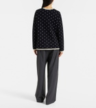 Rixo Mirja polka-dot wool-blend cardigan