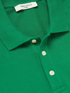 Maison Kitsuné - Logo-Appliquéd Cotton-Piqué Polo Shirt - Green