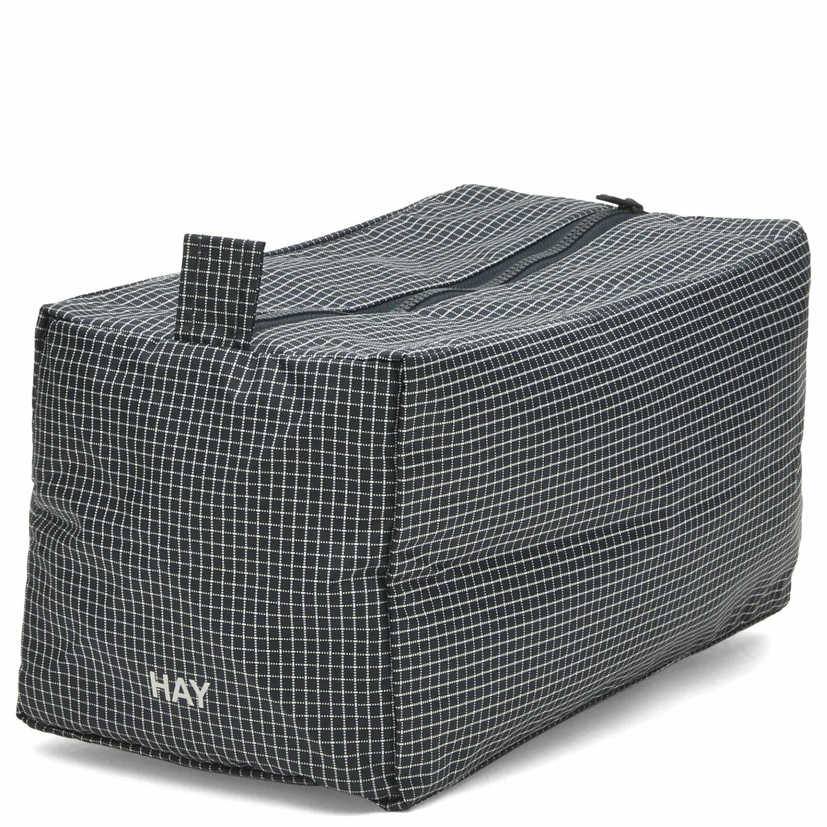 HAY Grid Wash Bag - Medium in Dark Blue 