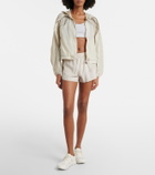 Adidas by Stella McCartney Gathered hooded track jacket