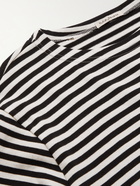 NUDIE JEANS - Charles Striped Organic Cotton-Jersey T-Shirt - Black