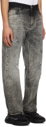 Balmain Gray Stonewashed Jeans
