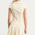 Peachy Den Women's Missy Asymmetric Stretch Blouse Presented by END. in Parchment