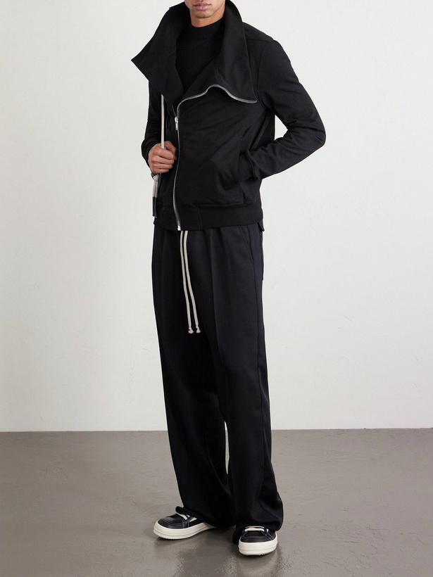 Photo: Rick Owens - Bauhaus Jogger Cotton-Jersey Zip-Up Jacket - Black