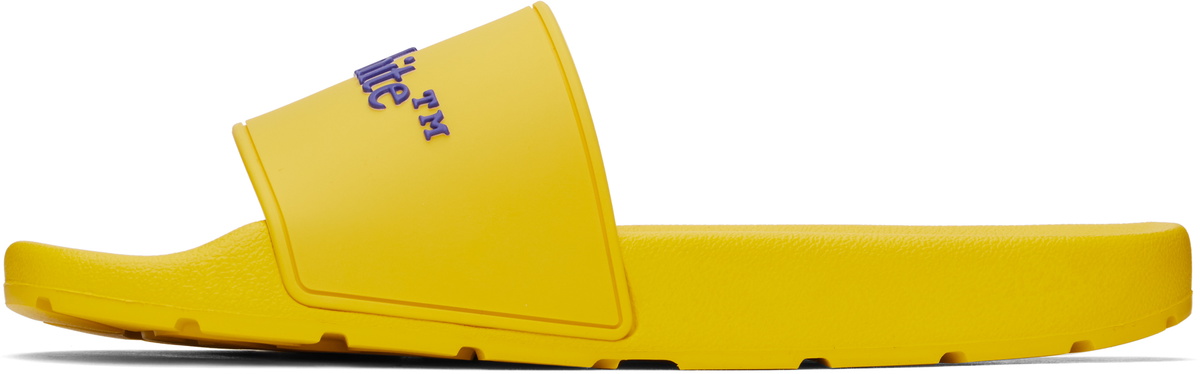 Off-White Yellow Bookish Pool Slides