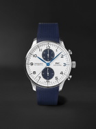 IWC Schaffhausen - Portugieser Automatic Chronograph 41mm Stainless Steel and Rubber Watch, Ref. No. IW371620
