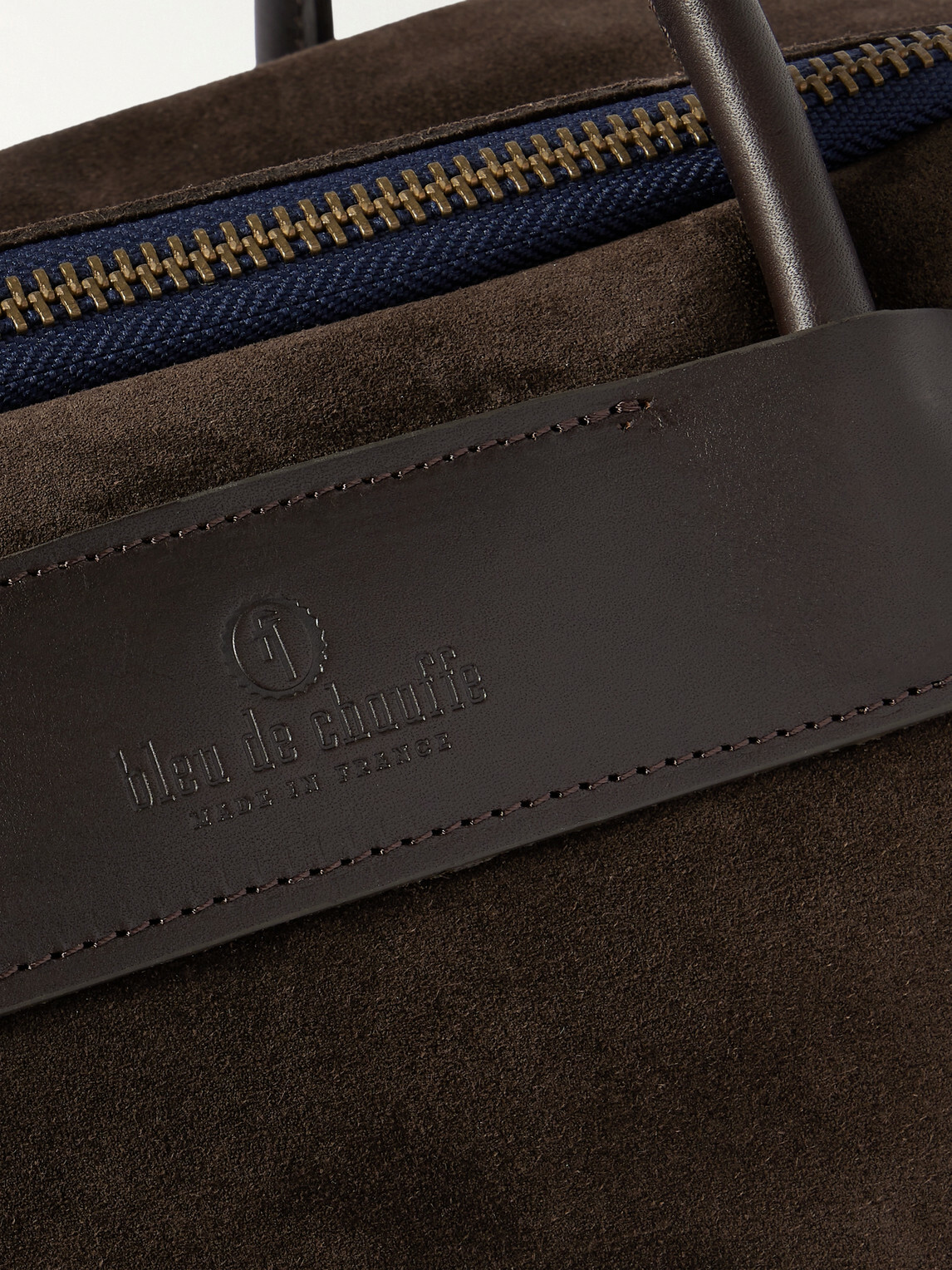 Bleu de Chauffe - Leather-Trimmed Suede Weekend Bag