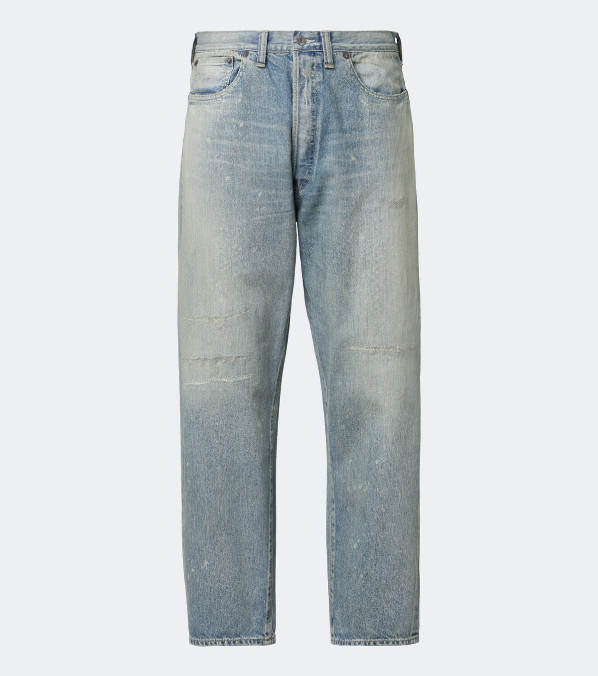 A.Presse No. 37 distressed straight jeans