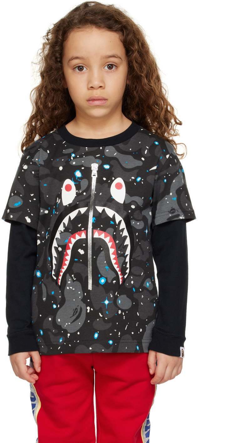 Space camo shark sales tee