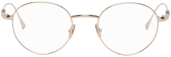 Photo: TOM FORD Silver Leather Temple Glasses
