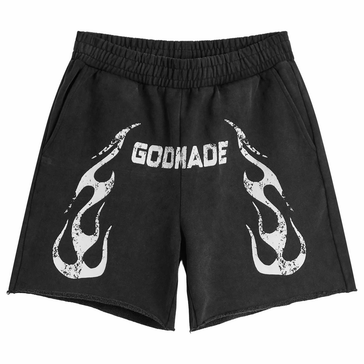 God Made Men's F7 Shorts in Washed Black
