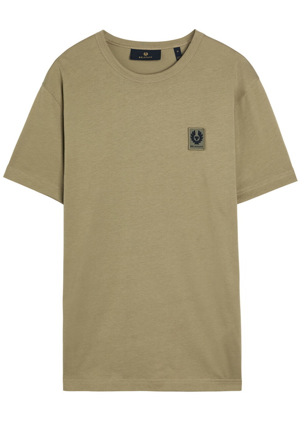 Photo: Belstaff Logo-appliquéd Cotton T-shirt Green