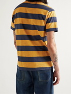THE REAL MCCOY'S - Buco Striped Slub Cotton-Jersey T-Shirt - Yellow
