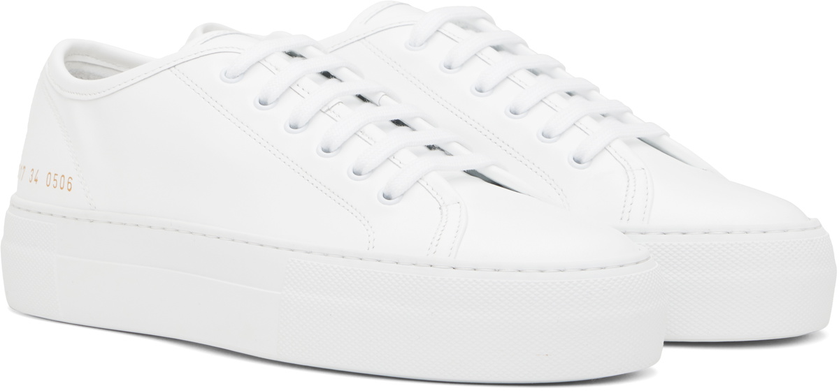 Common Projects White Tournament Low Super Sneakers