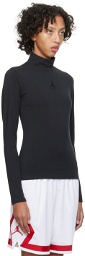 Nike Jordan Black Embroidered Long Sleeve T-Shirt
