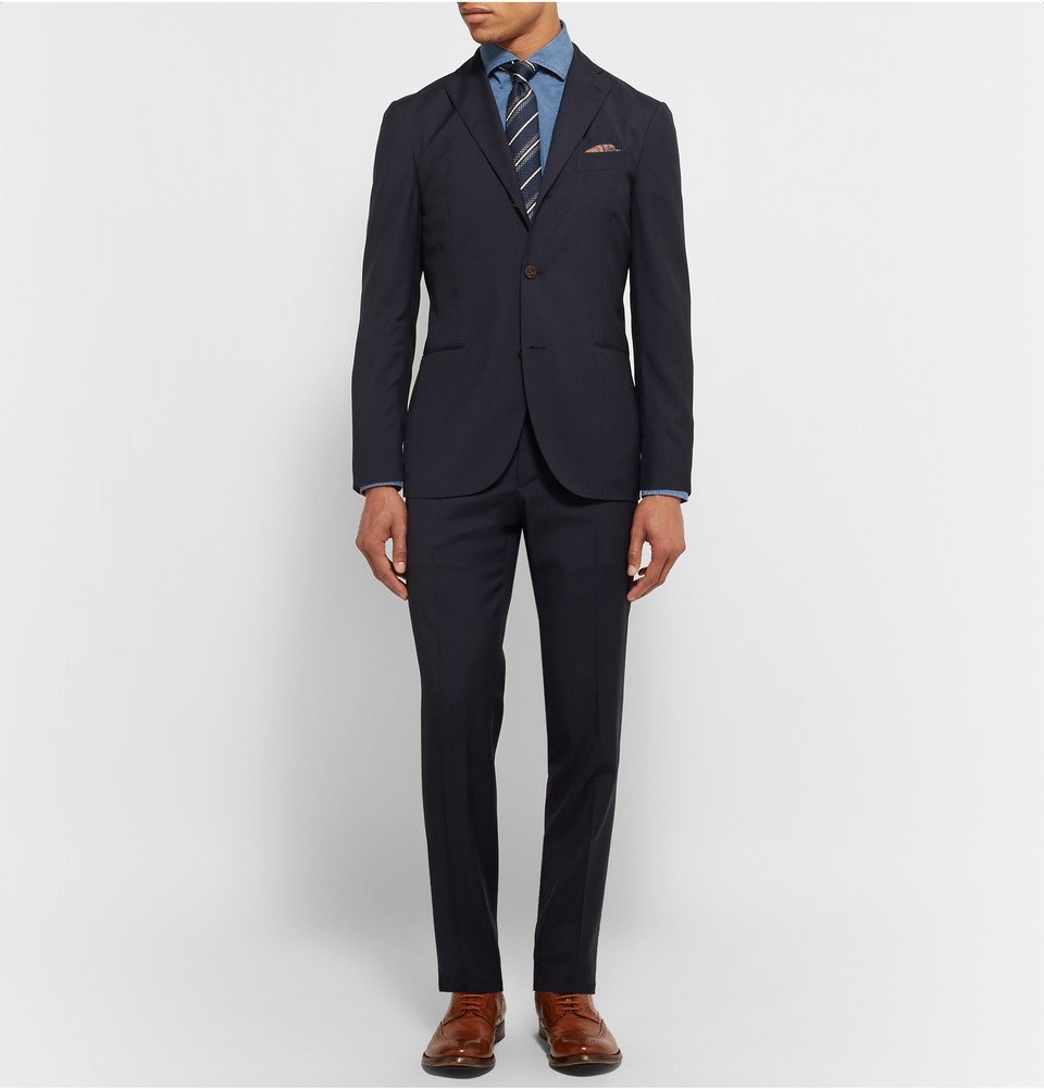 Boglioli - Blue Dover Slim-Fit Virgin Wool Suit - Men - Midnight